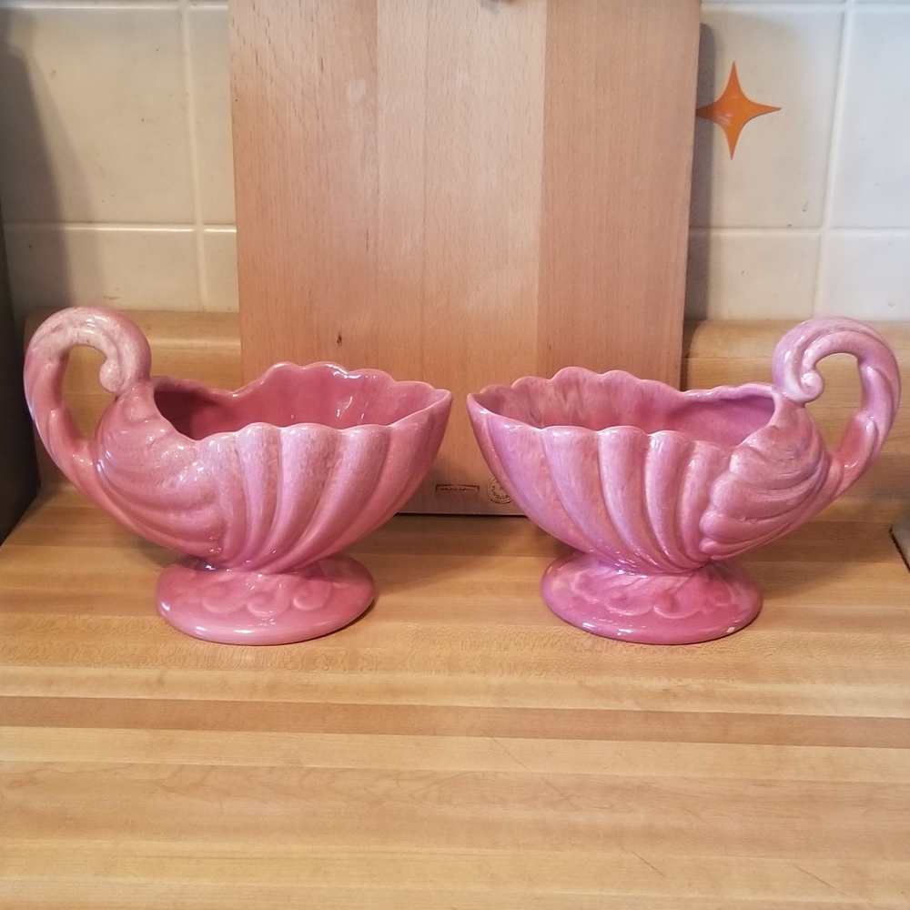 Vintage Haeger USA Nautilus Planters